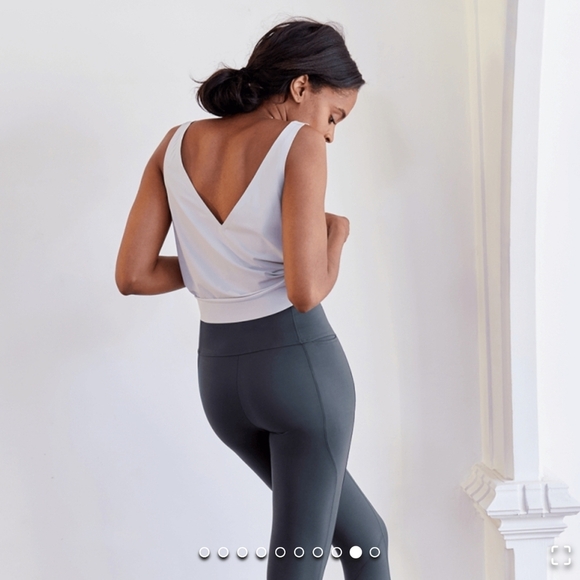 ADAY Pants - ADAY Leggings Women Large Grey Brakes On Pant Pull On A Day High Rise Crop Ankle